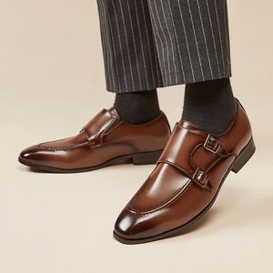 Zapatos de Cuero Clásicos de Alta Calidad con Hebilla para Caballero, Zapatos Oxford de Negocios a la Moda, Nuevo Diseño, Zapatos de Fiesta para Hombre - Product Image 1