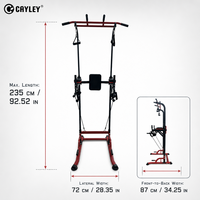 Tour de musculation multifonctionnelle en fer, station de traction réglable en hauteur, support de dips pour entraînement complet du corps, équipement de fitness pour la maison