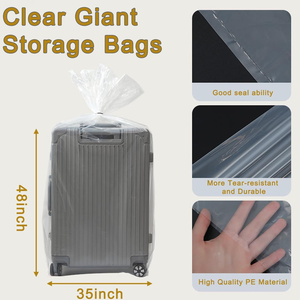 <span class=keywords><strong>10</strong></span> sacs de rangement en plastique LDPE transparents, durables, anti-poussière, anti-humidité, surface gaufrée, taille personnalisable, pour supermarché - Product Image 4