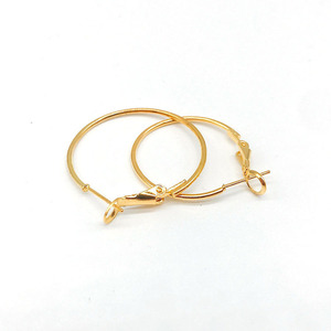 Hoop <b>Earrings</b> Zinc Alloy White KKC Gold Unisex Fashion Jewelry Accessories Multi Size Ear <b>Hooks</b> - Product Image 4