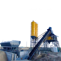 Centrale à béton HLS90 de fabrication chinoise 2025, ligne de malaxeur à béton à double arbre JS1500, moteur entièrement automatique PLC