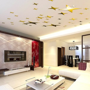 3D <b>Star</b> Acrylic <b>Mirror</b> Wall Sticker Ceiling Decoration Removable Modern Home Decor Living Room Study Bedroom - Product Image 4