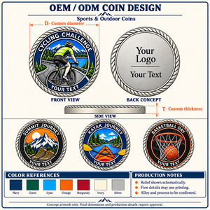 Monedas de Desafío Deportivas Personalizadas con Diseños en Relieve para Eventos al Aire Libre, Regalos para Clubes y Colecciones de Recuerdos OEM ODM - Product Image 4