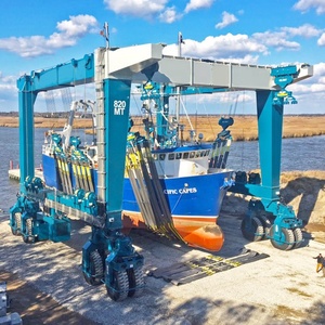 رافعة جسرية لرفع القوارب من الشركات المصنعة ، رافعة بالطن ، رافعة بالطن ، رافعة جسرية لرفع اليخت لحوض بناء السفن - Product Image 2