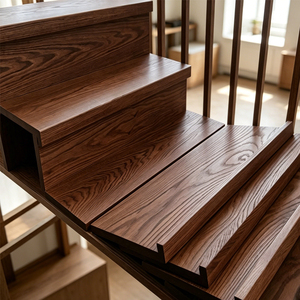 Proveedor de Peldaños de Madera Sólida, Ecológicos y Duraderos, con Borde Decorativo para Renovación de Escaleras Interiores - Product Image 6
