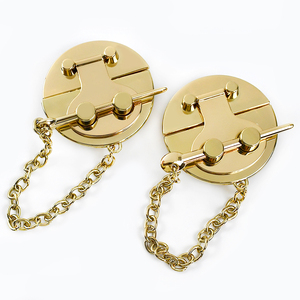 Deepeel bf089 58mm Phụ kiện túi chèn ổ khóa Khóa Ví Clasp túi hợp kim chuỗi ổ khóa bằng gỗ Túi xách khóa - Product Image 1