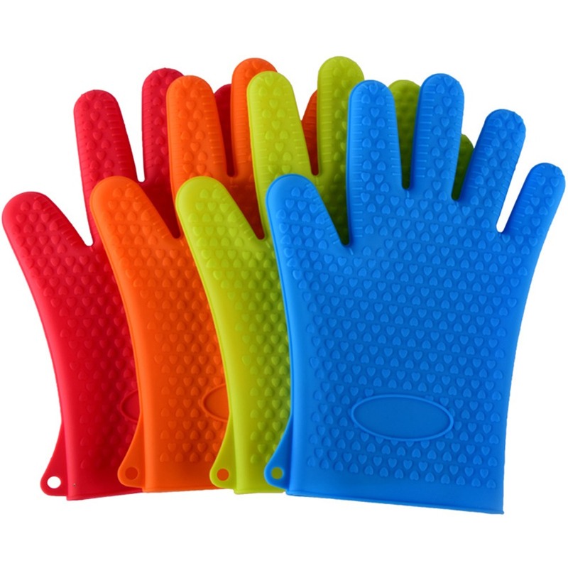 Printed Silicone Oven Mitts Heat Resistant