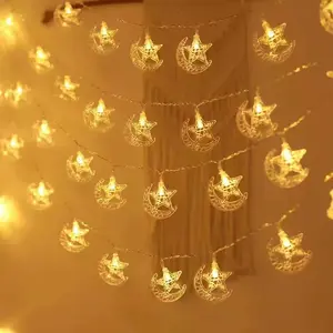 Guirlande lumineuse LED étoile lune d'intérieur bon marché pour Noël et le Ramadan guirlandes lumineuses décoration de maison de vacances ornements d'éclairage