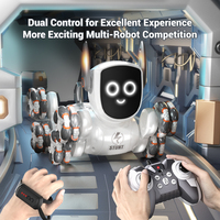 Juguete Perro Robot Inteligente Acrobático RC de 8 Ruedas con Ojos y Orejas LED y Sensor de Gestos para Niños, Incluye Control Remoto