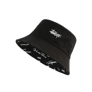 מותאם אישית כפולה כובעים דלי unisex כל רקמה דפוס דיג מסיבת נסיעות רכיבה על אופניים לשימוש יומיומי דפוס מכתב - Product Image 1