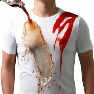 T-shirt à col rond infroissable résistant aux taches résistant à la transpiration Cool Dry Odor Proof 100% respirant hommes t-shirt