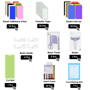 Kit de vinyle thermocollant intelligent Diylobby 12x12 <span class=keywords><strong>Mat</strong></span> R20 avec cartes de désherbage et ruban de transfert, lot de 10, pour T-shirt DIY Maker 3/Explore 3 10 - Product Image 3