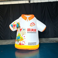 Maquette publicitaire gonflable géante en forme de t-shirt en tissu Oxford avec impression de logo personnalisée pour événements marketing commerciaux