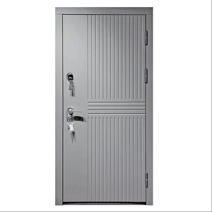 Porte blindée moderne <span class=keywords><strong>en</strong></span> acier pour entrée principale d'appartement résidentiel russe – Prix abordable - Product Image 5
