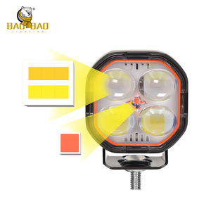 Feux de brouillard LED mini à quatre <span class=keywords><strong>yeux</strong></span>, double couleur blanc-jaune, en aluminium, type « Devil Eyes », pour motos Honda <span class=keywords><strong>CD</strong></span> 70, ampoule de phare. - Product Image 4