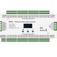 Contrôleur de capteur de mouvement PIR LED pour escalier 12V 24V 32 canaux, bande lumineuse à gradation automatique, éclairage nocturne pour escalier intérieur