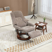 Chaise de loisirs moderne avec repose-pieds Chaise inclinable KAKI COLOR