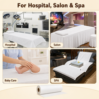 Rouleau de draps jetables non tissés imperméables pour table de massage, fournitures pour spas et salons de beauté (vente en gros)