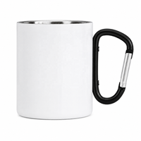 Tasses de voyage personnalisées en acier inoxydable pour l'extérieur, à double paroi, par sublimation, souvenir, 10 OZ, avec mousqueton