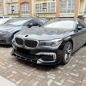 Bmw 7 Series G11 G12 Front <b>Lip</b> <b>Splitter</b> Piano Black Carbon Fiber Texture Body Kit 2016 2018 At Automatic Transmission - Product Image 1