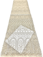 Tissu de mariée NI.AI en dentelle à sequins, tissu en dentelle à sequins coloré pour fête de mariage