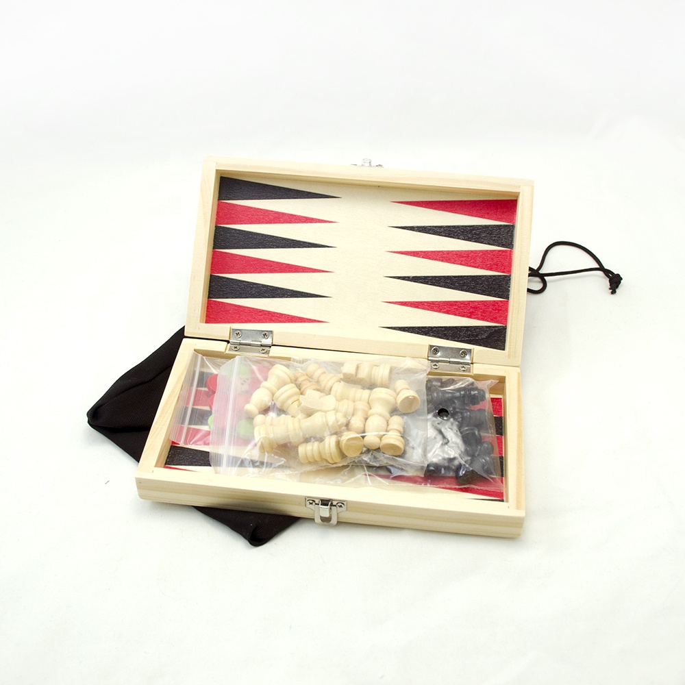 Деревянные шахматы 3 в 1, игра нарды