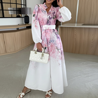 Nouvelle Robe Midi Décontractée et Élégante à Imprimé Végétal, Ample et Confortable, pour Femme – Idéale pour les Vacances, les Voyages et les Loisirs – Tenue Tendance