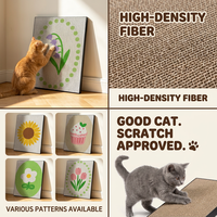 Planche à gratter pour chat en carton ondulé, écologique et inodore, impression personnalisée, carton blanc, fixation murale verticale – Approvisionnement direct usine