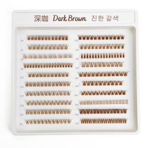 Cils en grappe marron 8-16 mm, extensions de cils individuels pour un volume naturel et un look spectaculaire - Product Image 6