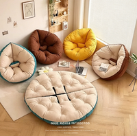 Coussin de sol rond épais, pouf de canapé moelleux, tapis de sol Tatami pour baie vitrée, salon, usage domestique