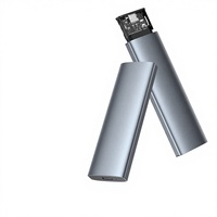 Caja de Disco Duro Móvil de Estado Sólido M.2 de Doble Protocolo NVMe/NGFF, de Aleación de Aluminio con Disipación Rápida de Calor, Modelo X0208, Venta al Por Mayor de Fábrica