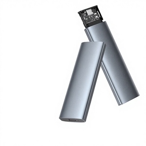 Fabrika Toptan Satış M.<span class=keywords><strong>2</strong></span> Çift Protokollü NVMe/NGFF Katı Hal Mobil Hard Disk Kutusu Alüminyum Alaşımlı Hızlı Isı Dağılımlı Model X0208 - Product Image 1