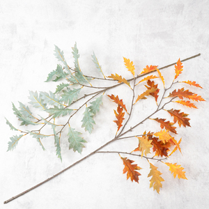 27 Piezas de Hojas de Roble Artificiales de Seda, Plantas Falsas Versátiles para Decoración de Exteriores, Paisajismo, Bodas y Fondos - Product Image 5