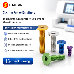 Tornillo de Precisión Personalizado M0.8 M1 M2 M3 de Perfil Bajo Torx, Fabricante de Tornillos de Aluminio Anodizado para Analizador <span class=keywords><strong>Gen</strong></span>ético - Product Image 1