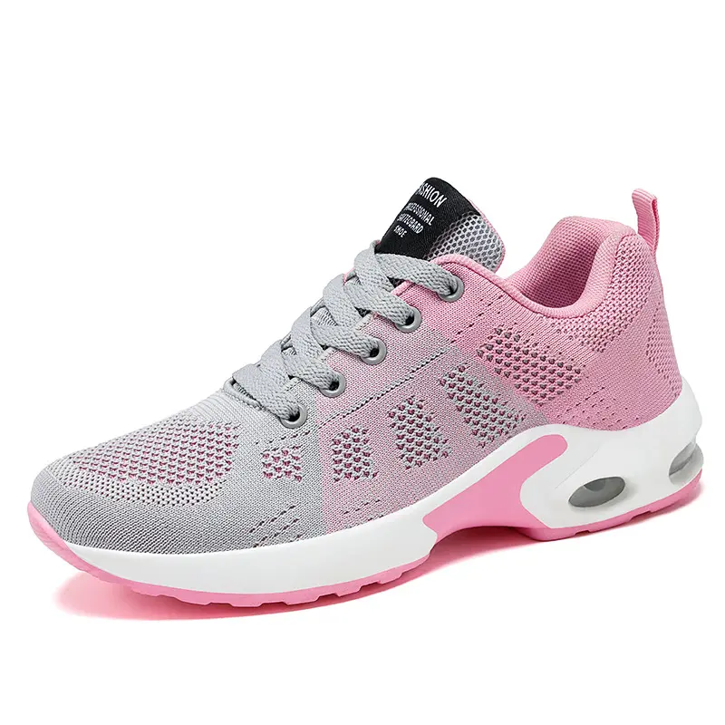 2021 Fashionable sports shoes for girl Comfortable soft soles ladies sport shoes breathable lace-up sport shoes sneaker women