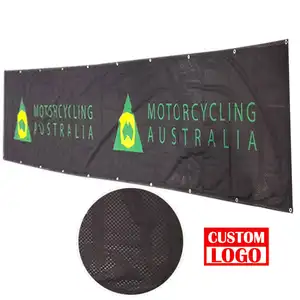 Custom Large Outdoor Polyester Fence Banner Sign for Advertising and Promotion Printed Fabric Promotional Flags & Banners