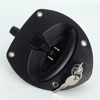 Loquet de compression relevable et pivotant avec trou pour cadenas, montage encastré, adapté aux boîtes à outils de camping-cars et de fourgonnettes