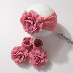 New Style zweiteiliges Set Cute Flower Nylon Baby Stirnband und Socken für Kinder - Product Image 4