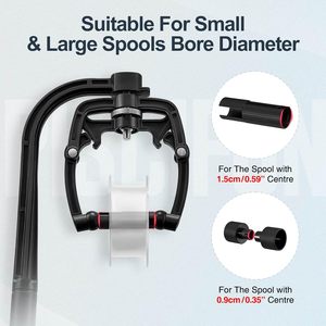 Enrouleur de ligne de pêche anti-retour ABS, bobineur <span class=keywords><strong>automatique</strong></span> pour moulinet, support de bobines, roulement en acier inoxydable, compact et léger - Product Image 2