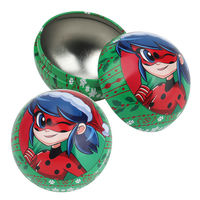 Jouet de bonbons pour enfants avec impression personnalisée Cadeaux promotionnels Décoration de Noël et de mariage Emballage en fer blanc avec boule en étain