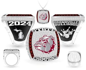 Anillo de Campeonato para Atletas, Modelo Sidan 669, Venta Directa de Fábrica, Diseño de Logotipo Personalizado, Chapado en Oro Rosa, Forma de Corazón - Product Image 1