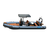 Hedia RHIB 700 orca hypalon coque en aluminium semi-rigide gonflable patrouille 23ft luxe hypalon rib bateau 700