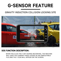 Caméra de tableau de bord mini 150 degrés 1080P IPS pour voiture, enregistreur vidéo DVR double objectif avant et arrière avec connexion Wi-Fi