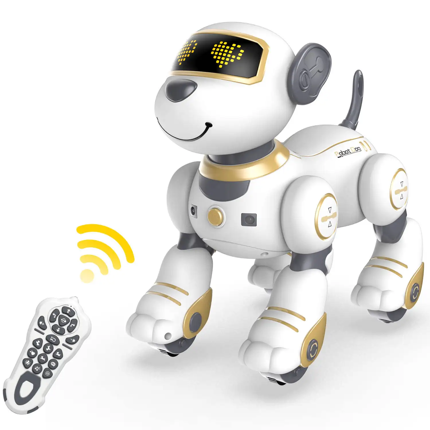 Goed Ontwerp Afstandsbediening Stem Robot Hond Met Muziek Klinkt Intelligente Smart Rc Honden Knop Robot Hond Voor Kid Rc Speelgoed