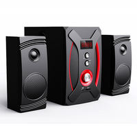 Sistema de Altavoces Multimedia de 2.1 Canales, Altavoces con Subwoofer para Cine en Casa con Luces LED