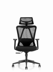 Chaise <span class=keywords><strong>de</strong></span> <span class=keywords><strong>bureau</strong></span> <span class=keywords><strong>ergonomique</strong></span> en maille avec dossier haut - Coussin lombaire réglable, confortable pour une utilisation prolongée - Product Image 2