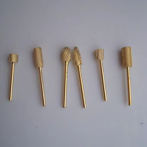 Профессиональный набор фрез для маникюра с золотым покрытием, конические насадки для полировки ногтей, набор насадок для маникюрного аппарата, прямые поставки с завода - Product Image 1