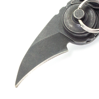 Couteau pliant porte-clés haute dureté, portable, pour camping et chasse, plaqué noir, acier 3CR13, manche G10, pour usage extérieur