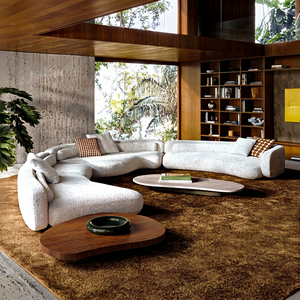 Luxury Italian Design Linear <b>Sofa</b> Modern Minimalist Fabric Upholstered Couch <b>for</b> Office Living Room - Product Image 1