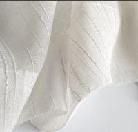 3.2m Les fabricants fournissent des rideaux transparents modernes simples rideaux en tulle blanc salon rayé tulle lin rideau tissu